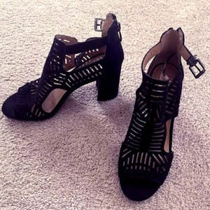 Franco Sarto Sandal Heels, Black Size 8